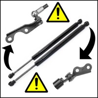 Biba-Ricambi GasdruckdäMpfer FüR Toyota Yaris Heckklappe Schwarz Links/Rechts