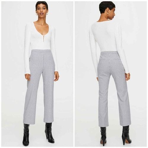 Wilfred Gingham Kick Flare Pants Gray 