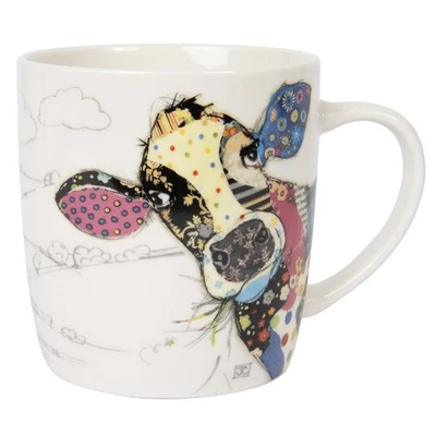 LESSER & PAVEY Fine China Bug Art Connie Cow Coffee Mug Animal Collectible Christmas Gift