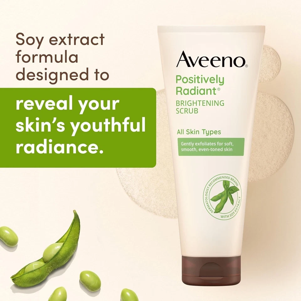 Exfoliante facial diario iluminador de piel Aveeno positivamente radiante 5 oz Foto 3 de 4