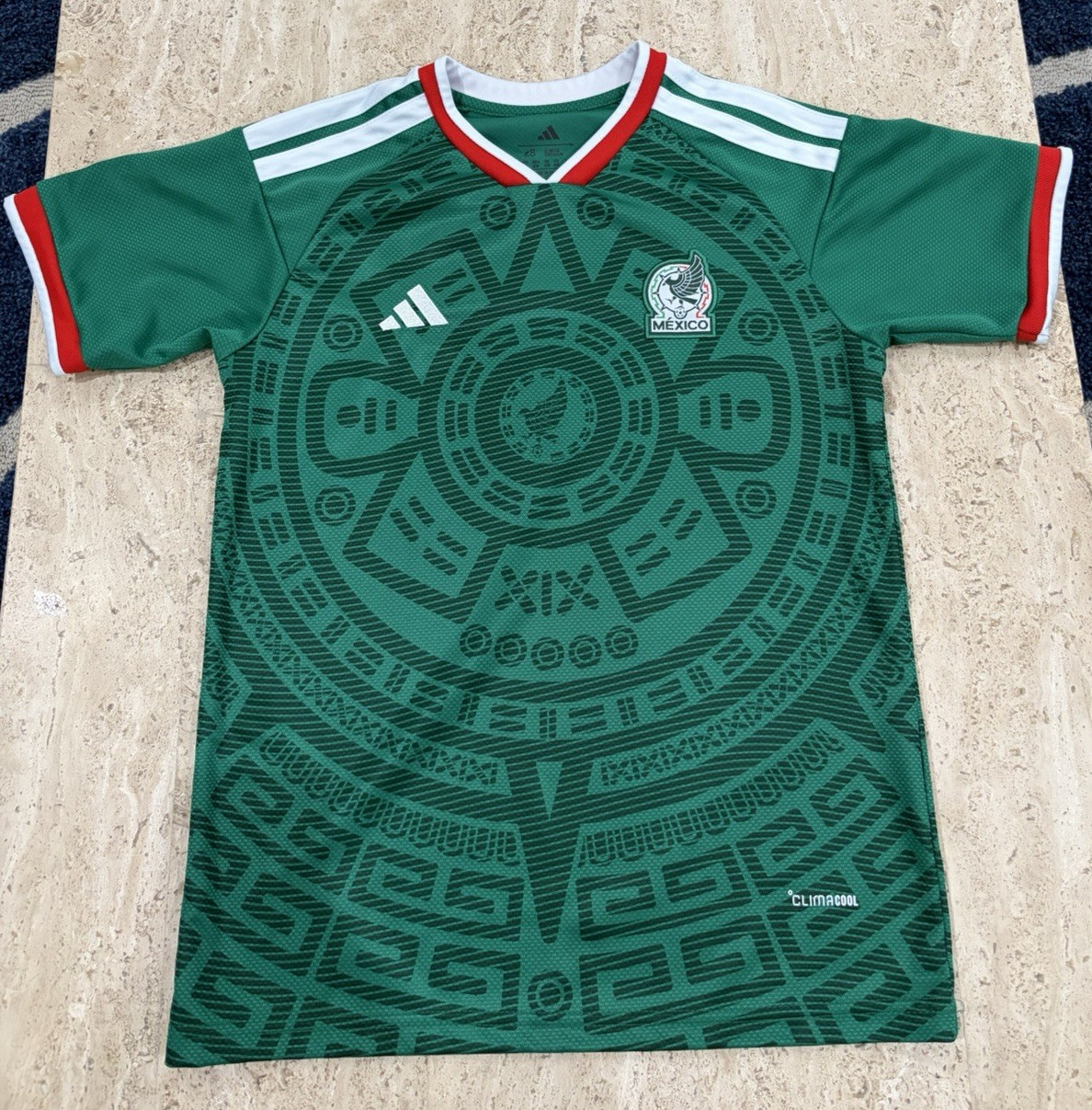 adidas Mexico National Team Soccer Jersey Green/White/Red Size 28