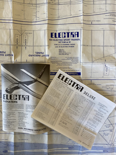 ELECTRA Carl Goldberg Models RC Plane Instructions, Manual And Plans ONLY - Picture 1 of 5