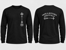BeardKnife Wade and butcher Long Sleeve black straight razor T Shirt.