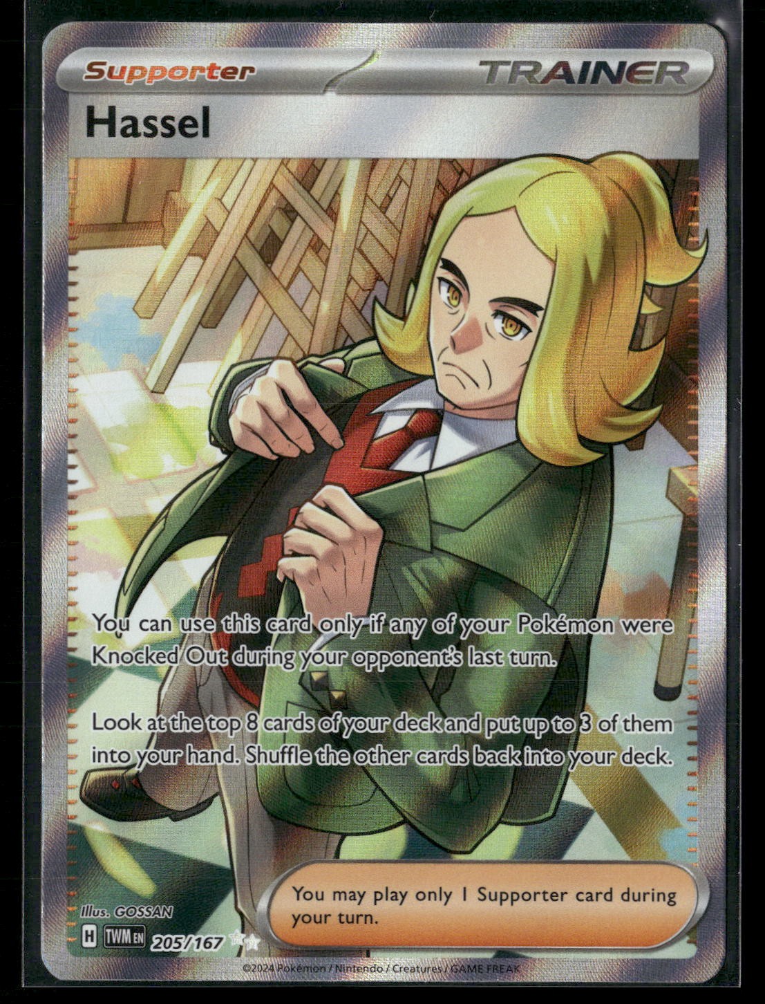 Pokémon Hassel Ultra Rare 205/167 TWM SV06: Twilight Masquerade NM