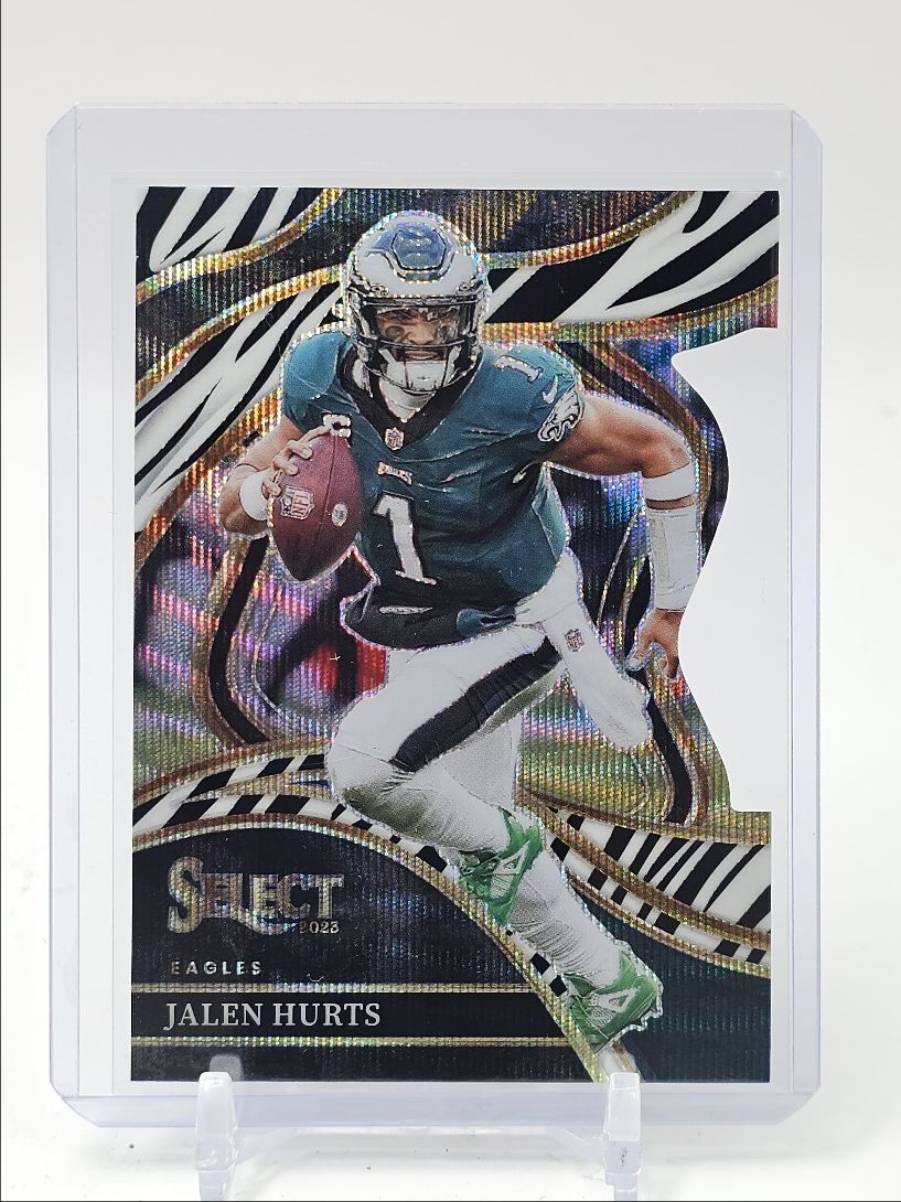 JALEN HURTS 2023 SELECT CLUB LEVEL ZEBRA PRIZM DIE CUT EAGLES Q1184
