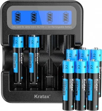 AAA Rechargeable Lithium Batteries, 8Pack 1.5V 1100Mwh Li-Ion Triple a Batteries