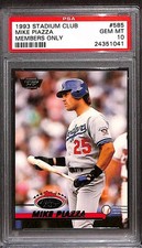 1993 Stadium Club #585 Mike Piazza Members Only PSA 10 GEM-MT 24351041 