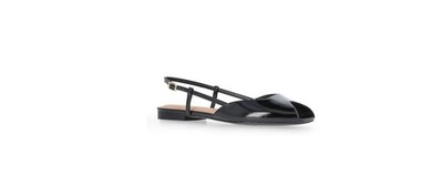 NWT Time and Tru Women's Peep Toe Slingback Flats - Black / Bone / MultipleSizes