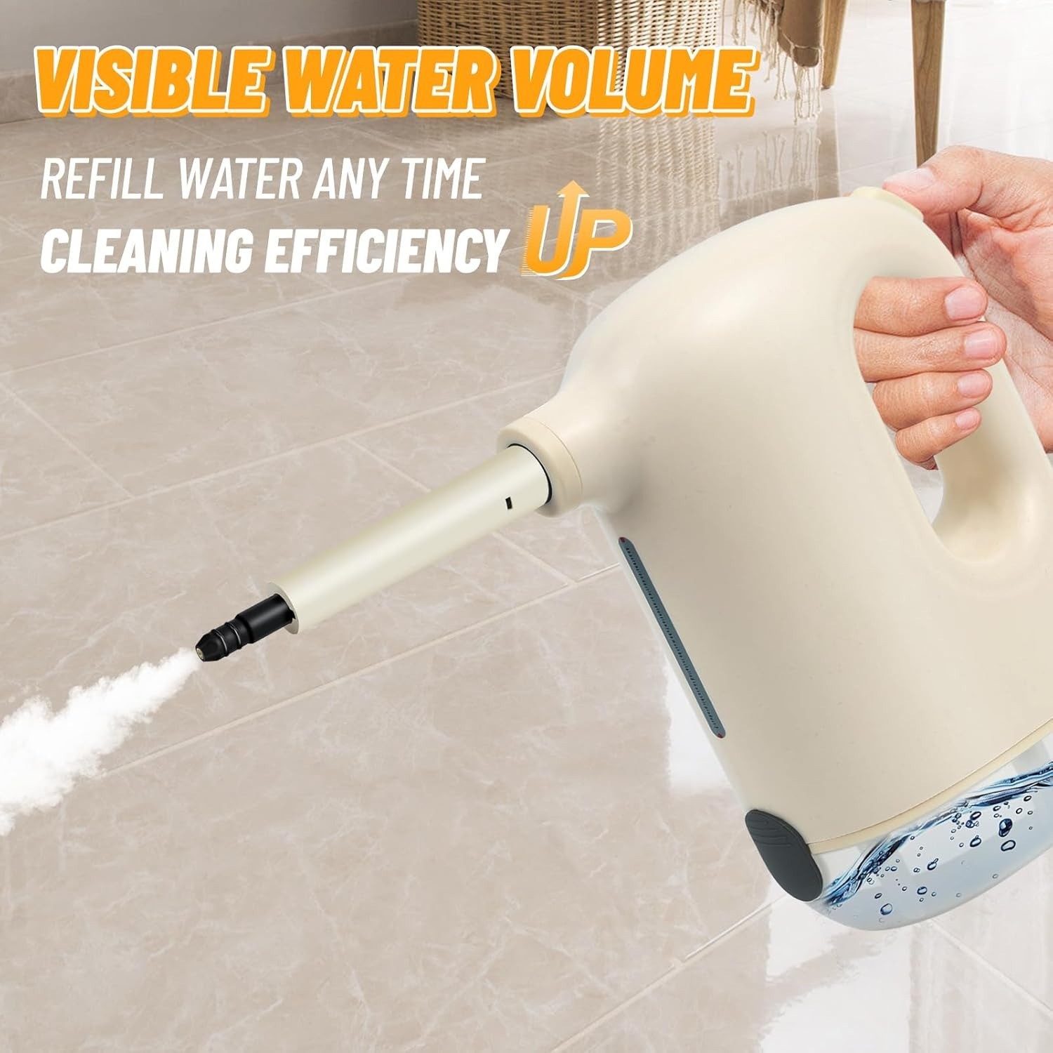 Handheld Steam Cleaner - 1200W Pressurized Steam Cleaner Set, 212°F Steamer
