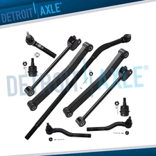 Front Upper & Lower Control Arms + Tie Rods Kit for 2007 - 2017 Jeep Wrangler JK