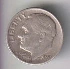 1955-S ROOSEVELT DIME 10¢ SAN FRANCISCO 90% SILVER COIN UNITED STATES MINT