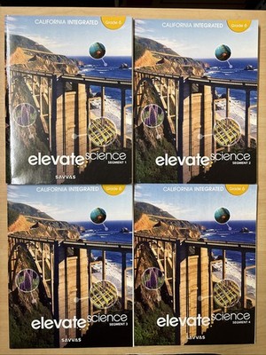 Lot 4 Elevate Science California Integrated Grade 6 Segment 1-4 Set NO WRITING