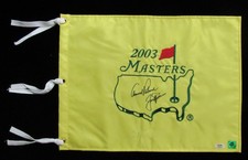 Arnold Palmer/Jack Nicklaus Dual-Signed/Auto 2003 Masters Pin Flag JSA 199549