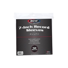 BCW White Paper 7 in Record Round Corner Inner Sleeve - 50 ct