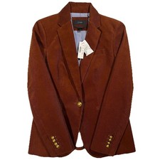 NWT J.Crew Brown CAMPBELL Corduroy Blazer Jacket Size 0 Old Money Stunning 