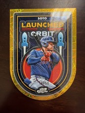 2025 Topps Chrome Cosmic Juan Soto Launched into Orbit Gold #/50