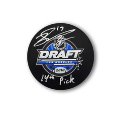 Jaden Schwartz Autographed 2010 NHL Draft Hockey Puck Inscribed 14th Pick
