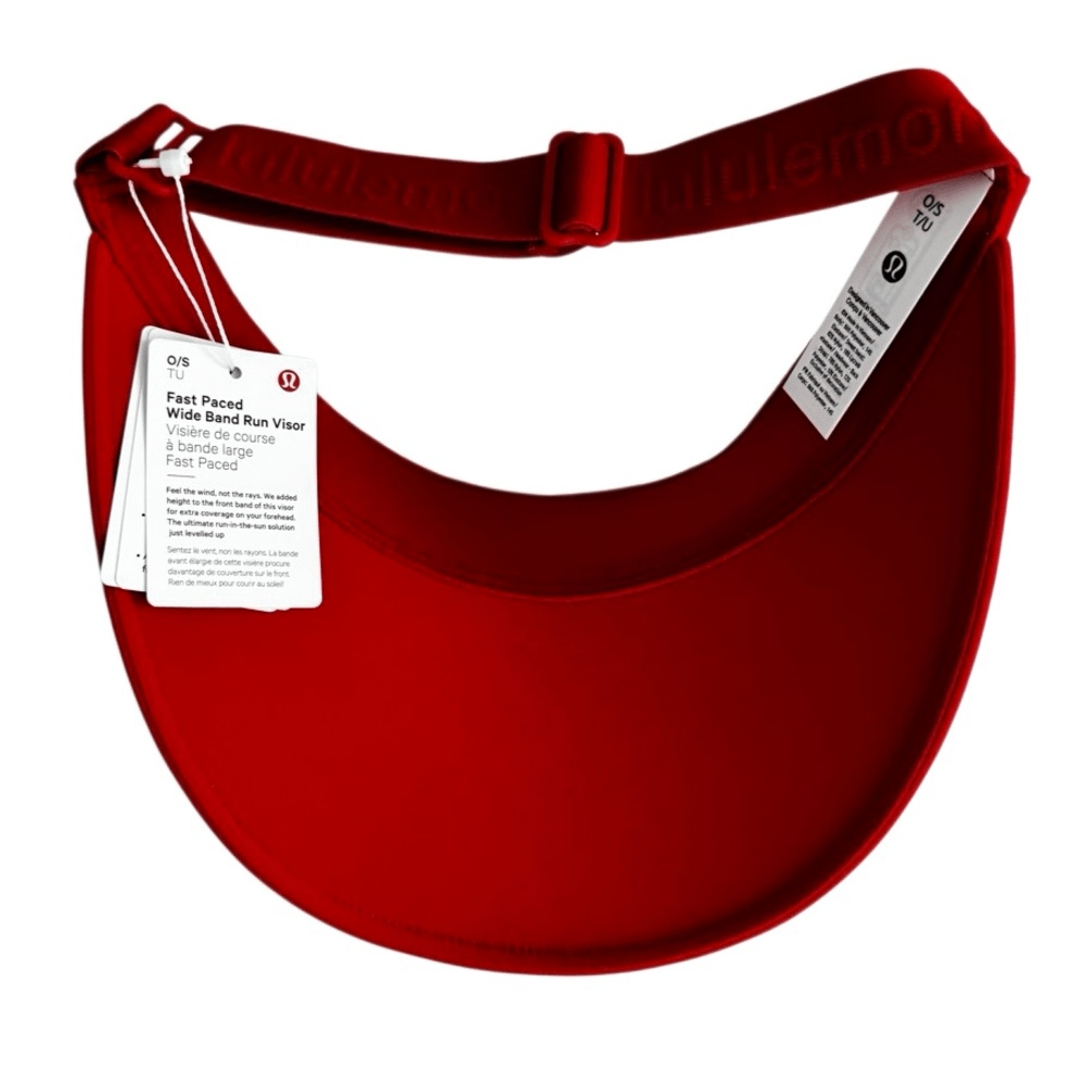 Lululemon Womens Fast Paced Wide Band Running Visor Lulu Red 
