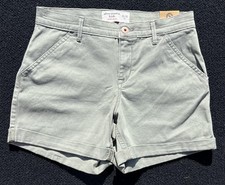 Abercrombie Kids Shorts Girls 15/16 Gray Chino Midi Short Cuffed Pockets Youth