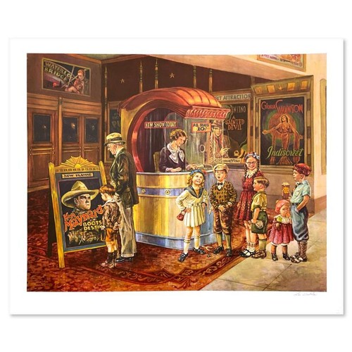 Lee Dubin, "Movie Night" Limited Edition Lithograph, Numbered and Hand Signed an