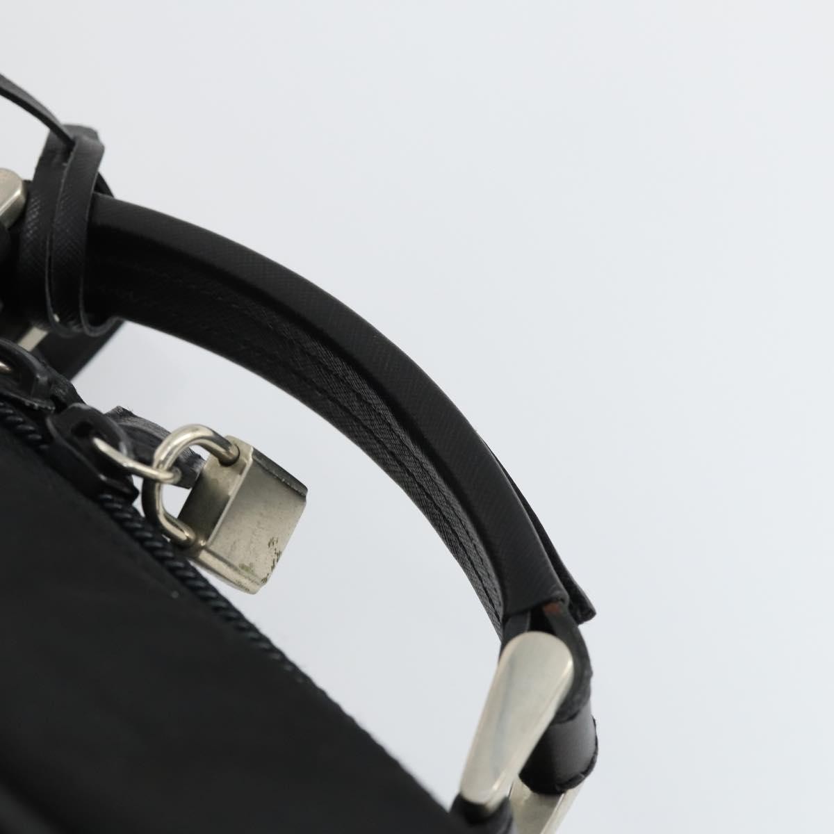 PRADA Boston Bag Nylon Black Silver Auth 162424 thumbnail 8