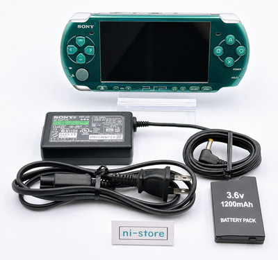 Sony PSP-3000 PSP 3000 Console Green Rare Color Region free - Excellent