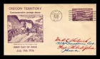 Dr Jim Stamps Fdc Scott 783 3C Oregon Territory Centennial Hubbard Cachet Cover