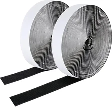 1 Inch X 82 Feet Self-Adhesive Hook and Loop Tape, Heavy-Duty Nylon Sticky Back