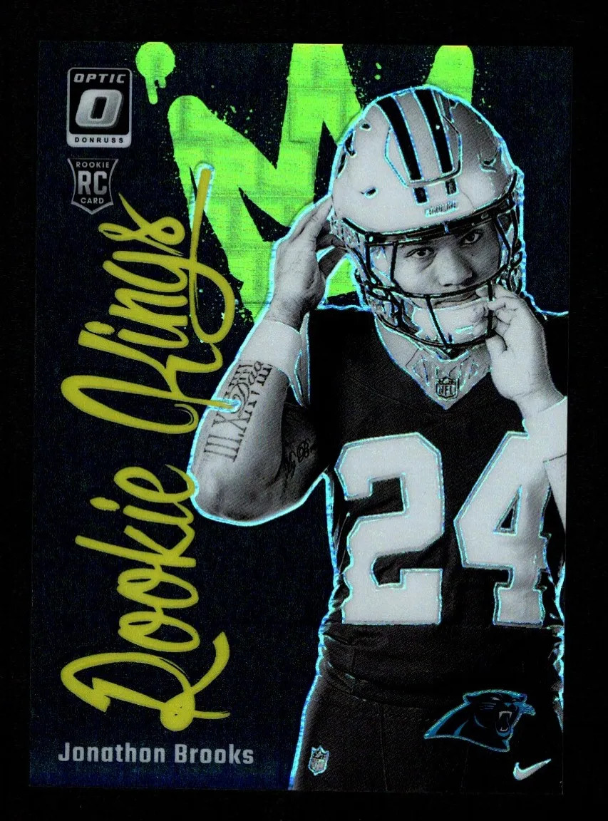 Jonathon Brooks 2024 Donruss Optic #10 Rookie Kings Black Pandora /25 SSP RC