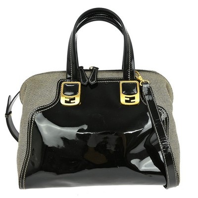 Deal FENDI BLACK RED 2WAY HANDBAG 8BL114-B94 129-2461 NQ02020