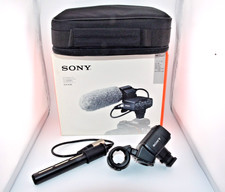 Sony XLR-K2M XLR Adapter  ECM-XM1 Shotgun Mic Tested Working Used No Windshield