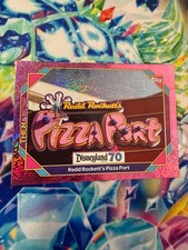 2025 Topps Disneyland 70th Redd Rocket’s Pizza Port Then & Now Pink Shimmer #55