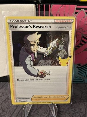  Pokemon TCG Professors Research Trainer  25TH Anniversary Celebrations  NM