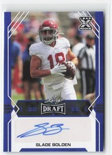 Slade Bolden 2022 Leaf Draft Autographs Blue #BA-SB1 Alabama Crimson Tide RC