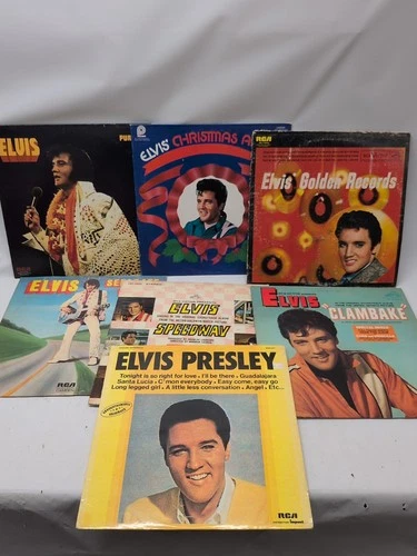 Lot(7) Elvis Presley Albums Pure Gold Christmas Separate Ways Golden Records