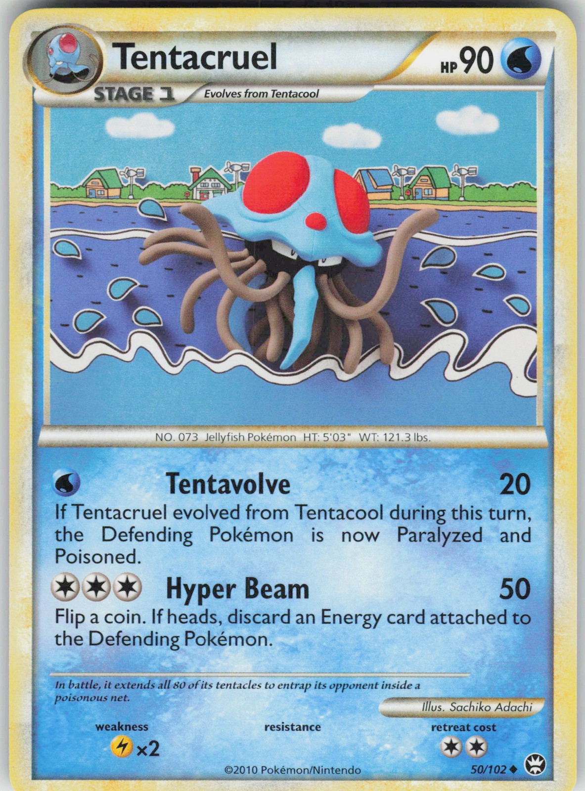 Pokemon Tentacruel 50/102 Triumphant Uncommon NM
