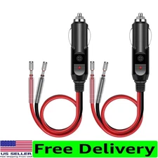 Compact 12V Cigarette Lighter Plug with LED Indicator - Essential Car Accessory