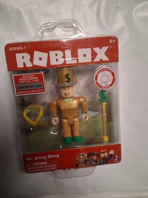 NEW R0BLOX Series 1 MR. BLING BLING 3in Action Figure w/Scratch-Off Code RARE