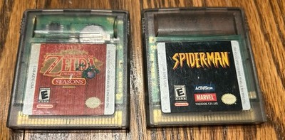 The Legend of Zelda Oracle of Seasons Nintendo Game Boy Color and Spider-Man Lot