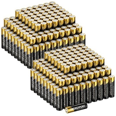ENERGYPORT 200-Pack AA Alkaline High-Performance Batteries 1.5V Double A,10-Year