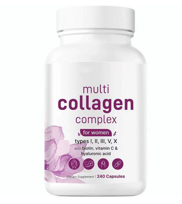 240 Capsules (Type I, II, III, V, and X ) For Women Multi Collagen Complex