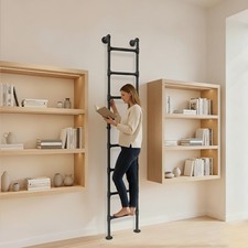 8-Step Ladder Bunk Bed Step Ladder High Attic Step Loft Ladder 150kg/330.69lbs
