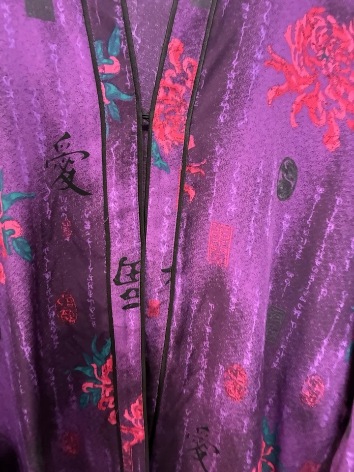 Chaqueta Vintage Additions By Chico’s Púrpura Floral Cierre Gancho - Talla 2 Foto 3 de 4