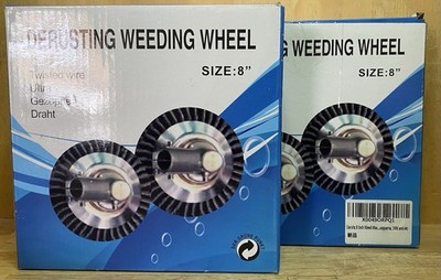2 PCS Derusting Weeding Wheels 8  Twisted Wire Rust And Weed Grass Removal