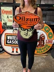 Antique Vintage Old Style Sign Oilzum Motor Oil Made in USA