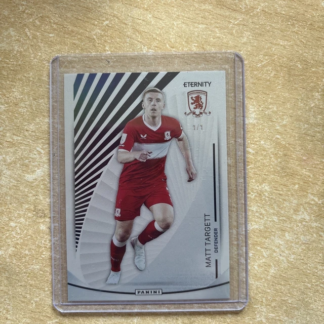 Matt Targett Black Parallel 1/1 Panini EFL Eternity Middlesbrough FC 1 of 1 Card