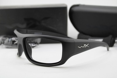 NEW WILEY X OMEGA WX EN166 Z87-2 2109Z MATTE BLACK AUTHENTIC EYEGLASSES 66-17
