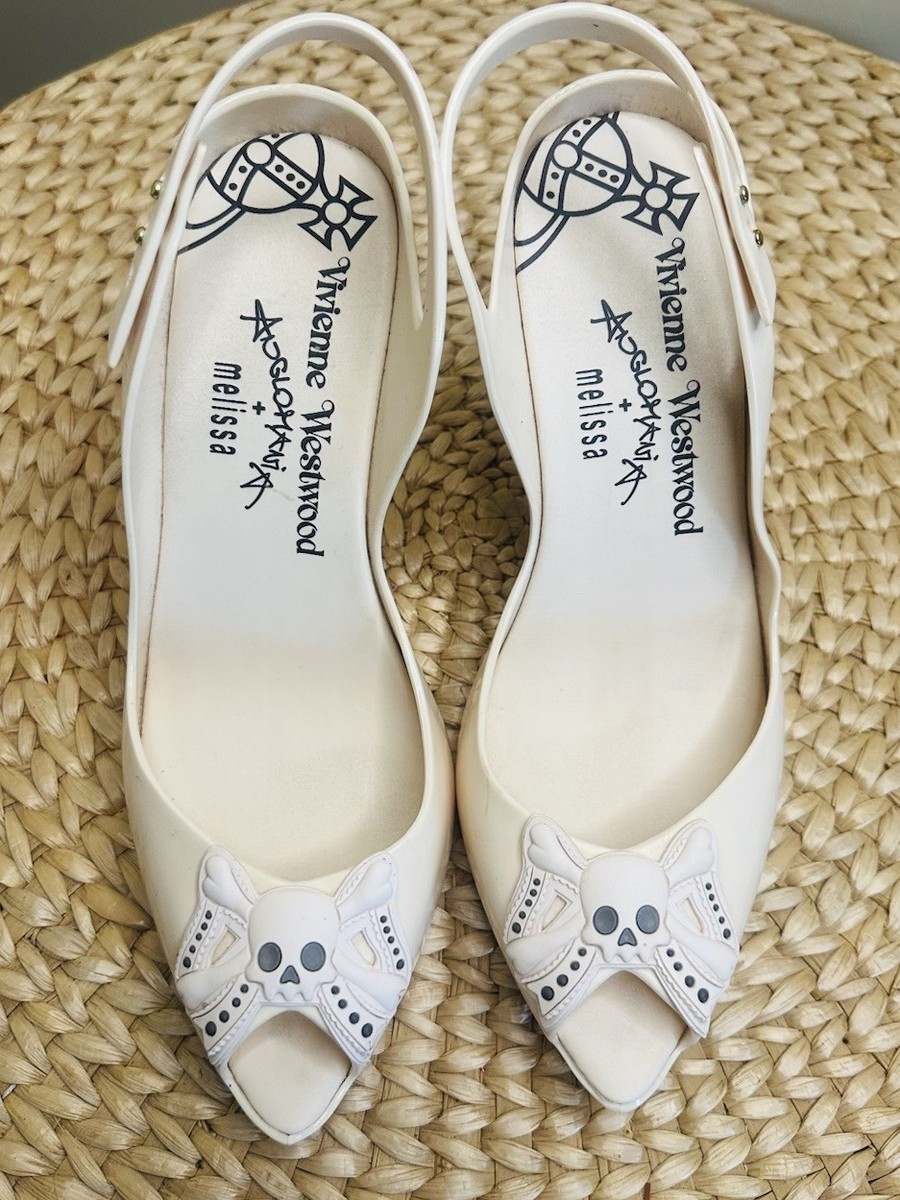 Vivienne Westwood Pumps Melissa Anglomania Skull beige Open
