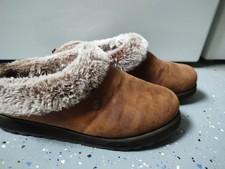 Skechers Women's Bobs Too Cozy Shoes, Size 8, Brown Faux Fur, Lined Mules Shoes