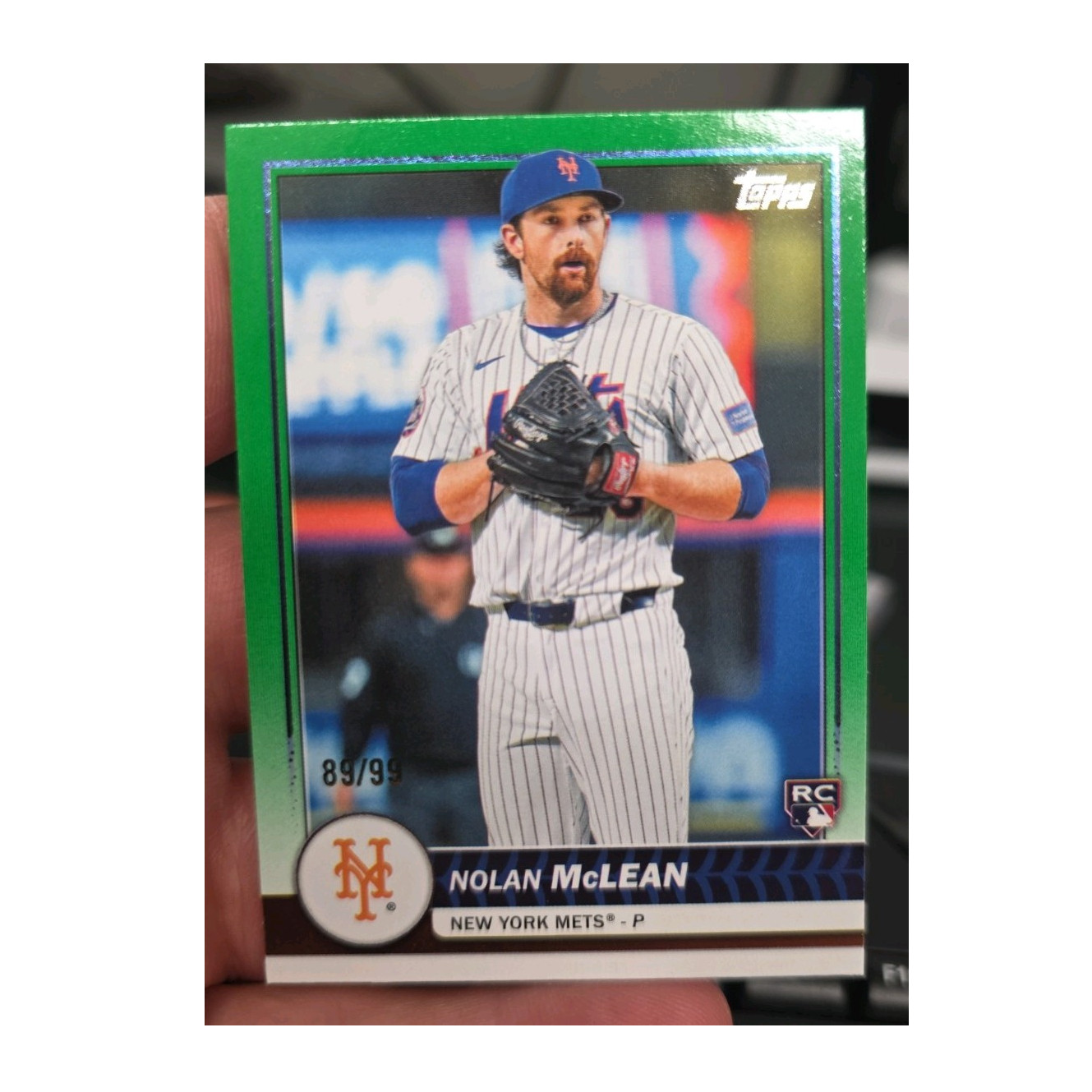 Topps 2026 Series 1 Nolan McLean New York Mets 1991 Insert T91-63 Green /99 RC